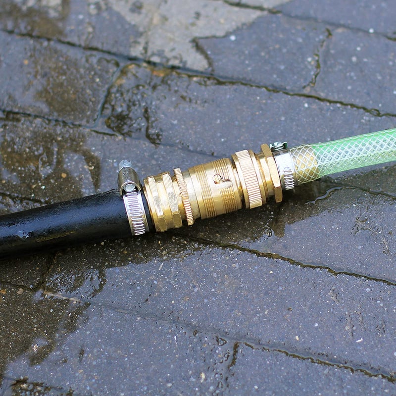 YELUN Garden Hose Quick Connect Solid Brass 3/4"" GHT External Thread Easy Connect Fittings No-Leak Water Hose Male Quick Connector and Female product adapters (2 SETS) - Image 4